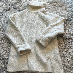 Express ivory Textured Turtleneck Sweater